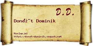 Donát Dominik névjegykártya